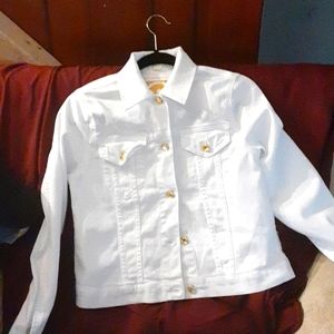 Michael Kors white jean jacket